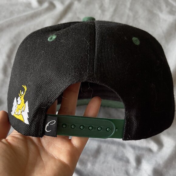 Cariboo Beer Two-Tone Hat — Black & Forest Green — Adjustable - Picture 4 of 4